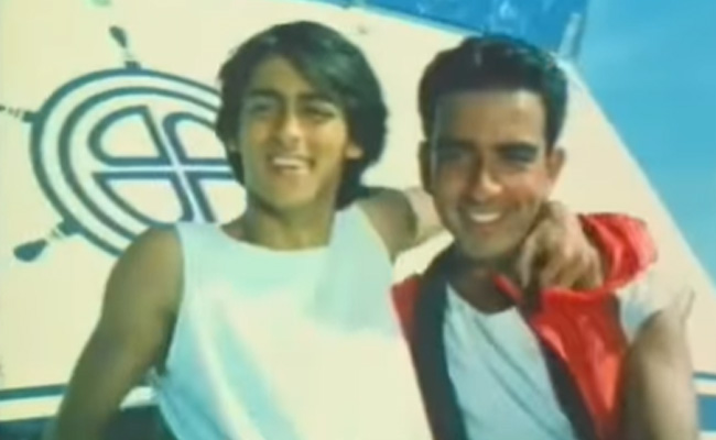 Salman Khan In A Throwback Gold From His First Advert. Courtesy: Ayesha Shroff