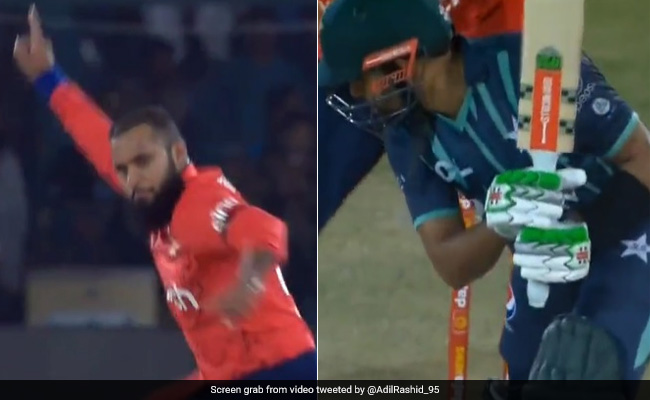 आदिल रशीद की फिरकी में फंसे बाबर आजम, गेंद कहीं- बल्ला कहीं, ऐसे उड़वा ली स्टंप- Video