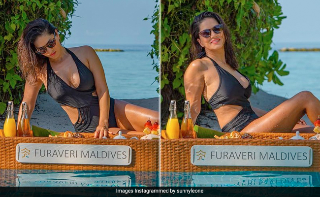 Who Wouldn't Want To Join Sunny Leone For Breakfast When She Looks This Good In A Black Swimsuit