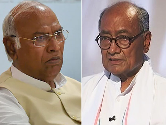 M Kharge Enters As "Official Choice", Digvijaya Singh Out