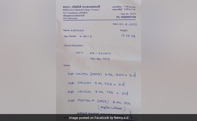 Kerala Doctor's Super Neat Writing On Prescription Goes Viral