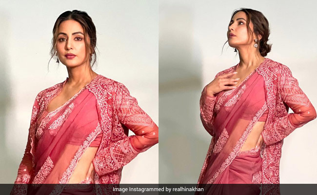 "Every <i>Saree</i> Has A Beautiful Story" Hina Khan's Is Woven In Elegant Fusion Flair