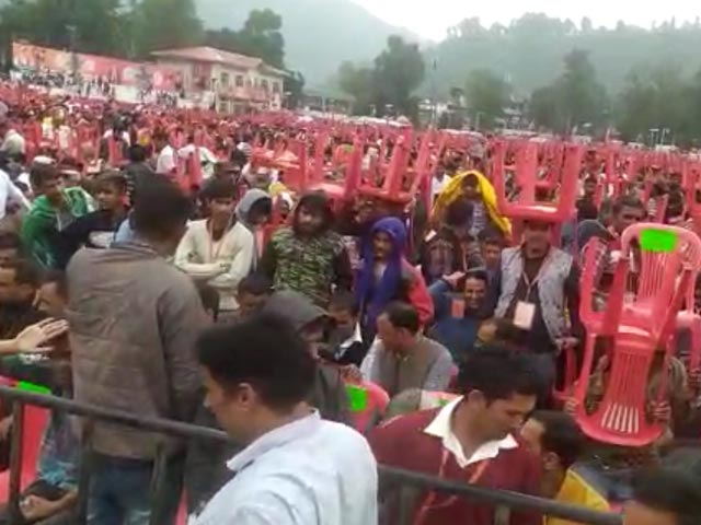 Watch: Chairs Used As Umbrellas As Rain Hits PM Modi's Himachal Event