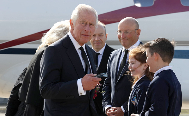 King Charles Arrives In Northern Ireland On 1st Visit As British Monarch