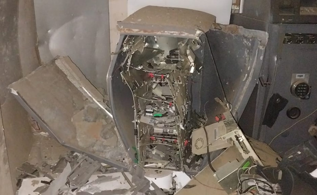 Robber Blows Up ATM In Maharashtra After Spraying Black Paint On CCTV