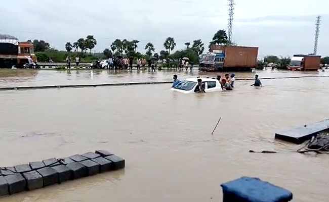 Highways, Homes Flooded In Andhra's Srikakulam After Heavy Rain