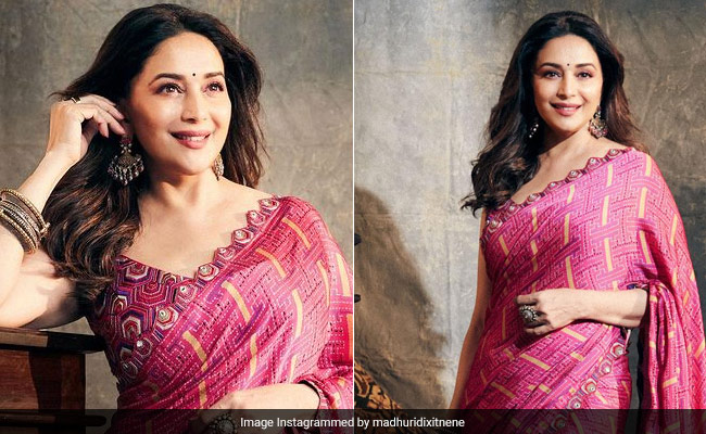 Even If You're Bad At Math, Madhuri Dixit's <i>"Saree</i> = Emotion" Is Easy For Anyone To Calculate