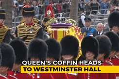 Queen's Coffin, Escorted By King, Senior Royals, Leaves Buckingham Palace Queen's Coffin, Escorted By King, Senior Royals, Leaves Buckingham Palace