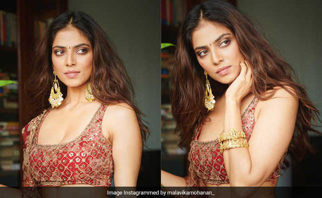 Malavika Mohanan's Floral Red <i>Lehenga</i> Is Navratri 2022 Celebrations Summed In An Outfit