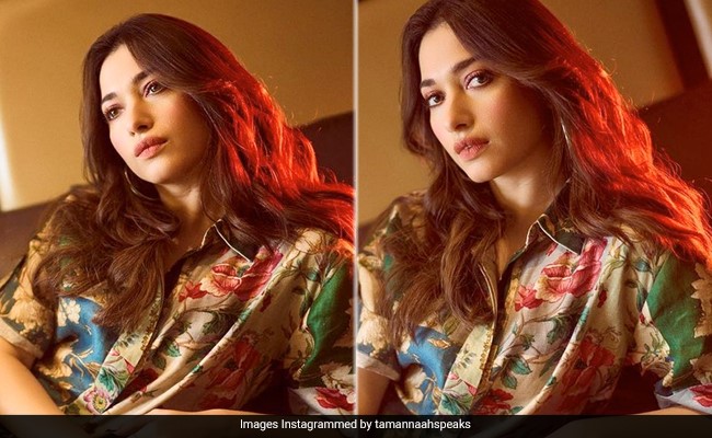 <i>Babli Bouncer</i> Tamannaah Bhatia Is "Ready To Chill And Pose" In A Vivid Satin Co-Ord Set