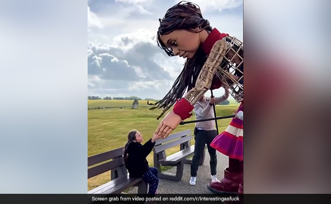 12-Foot-Tall Puppet Named "Little Amal" Reaches New York To Raise Awareness About Syrian Refugees