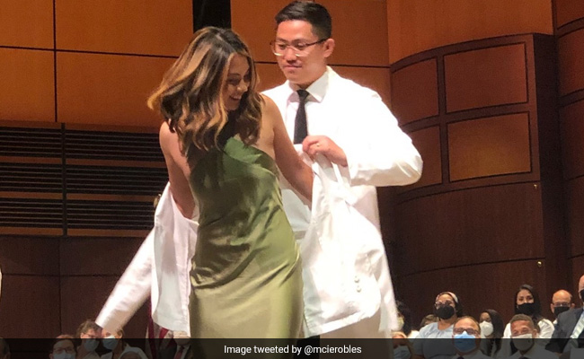 Medical School Student Gets White Coat From Brother In A Moving Ceremony
