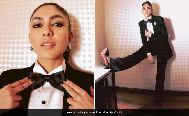 When Mrunal Thakur Means Business, She Does It In A Tuxedo Complete With A Bow Tie