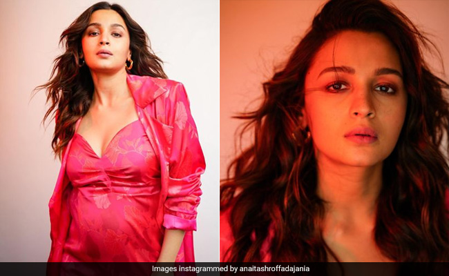 Alia Bhatt's Maternity Style Is Brightening Our Weekend In A Preppy Pink Dress Set