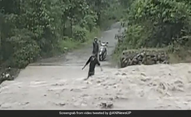 On Camera, Man Washed Away While Crossing Swollen River In Uttarakhand