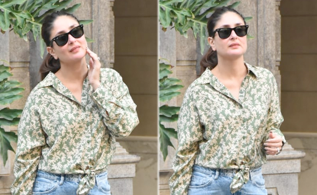 In A Printed Tie-Front Shirt, Espadrilles And A Hermes Handbag, Kareena Kapoor Is Bringing Breezy Holiday Style To The City