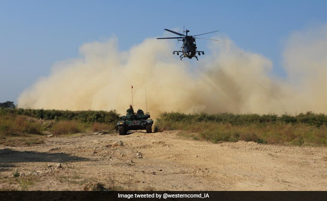 Army Troops, Air Force Choppers Conduct Joint Exercise "Gagan Strike"