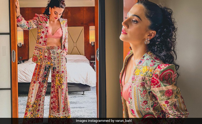 Taapsee Pannu's Flower Power Comes From Her Pantsuit Taking Charge