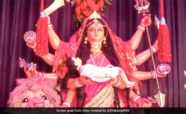 Durga Puja Pandal By Kolkata BJP Leader Recalls Bengal Post-Poll Violence