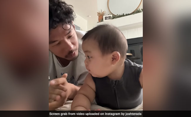 Watch: Man Teaches 6-Month-Old Son How To Do Push-Ups, Internet Surprised