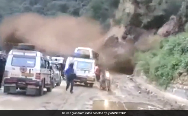 Watch: Part Of Hill Crashes In Massive Landslide In Uttarakhand