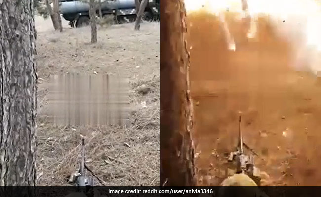 Video Shows What Happens When Russian Soldier Destroys Ukrainian Missile Launcher From Close Range
