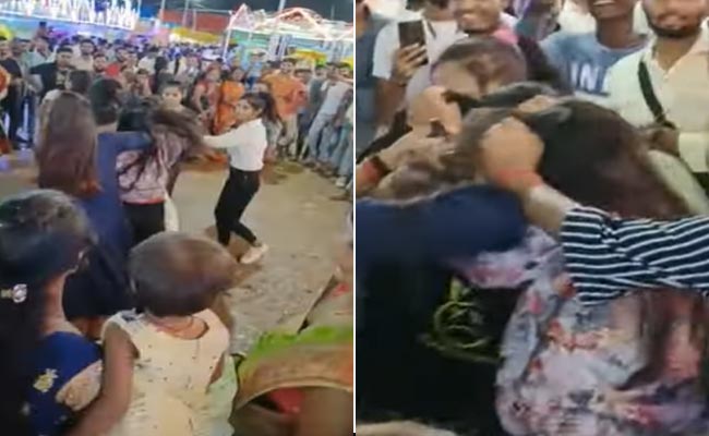मेले में लड़कियों ने नोचे एक-दूसरे के बाल, चले लात-घूसे, तेजी से वायरल हो रहा VIDEO