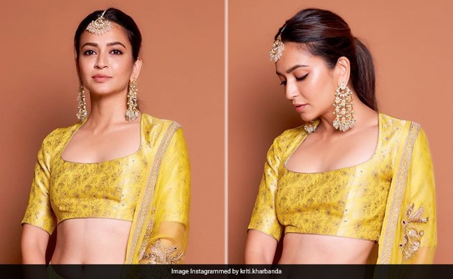 Grey Skies Can't Stop Kriti Kharbanda's Sunshine Hues From Shining In A <i>Lehenga</i>
