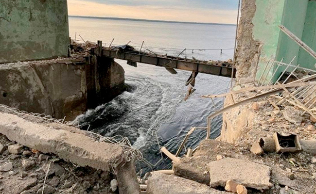 Video: Ukraine City Faces Rising River After Russia Missile Strikes- Report