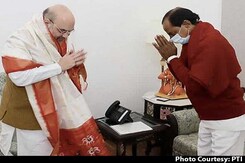 In Hyderabad, Amit Shah, KCR Lead Separate Celebrations For Same Event In Hyderabad, Amit Shah, KCR Lead Separate Celebrations For Same Event