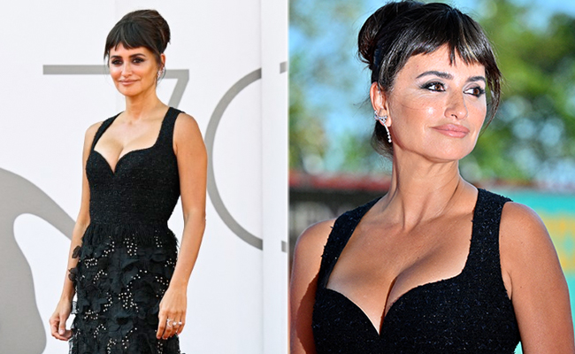 Penelope Cruz's Black Gown With Floral Lace And Flowing Ruffles Is Anything But Ordinary