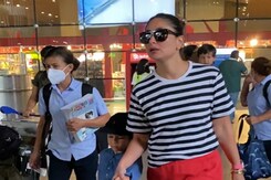 Kareena Kapoor And Saif Ali Khan Return To Mumbai With Their Sons Kareena Kapoor And Saif Ali Khan Return To Mumbai With Their Sons