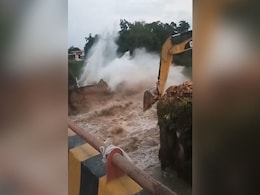 Watch: Bridge Demolished, Bulldozer Crashes Into Water Too. Driver Escapes Watch: Bridge Demolished, Bulldozer Crashes Into Water Too. Driver Escapes