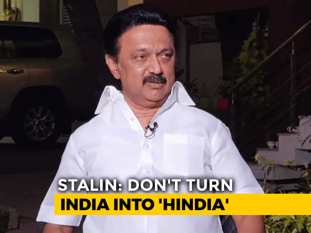 "Stop Attempts To Make India Hindia": MK Stalin's Swipe At Amit Shah