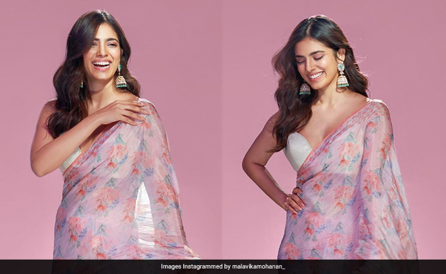 Malavika Mohanan's Floral Lilac <i>Saree</i> Is A Breath Of Fresh Festive Air