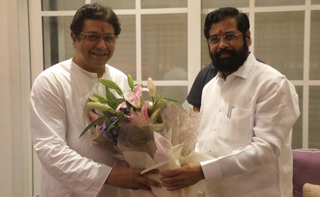 Chief Minister Eknath Shinde Meets Raj Thackeray In Mumbai