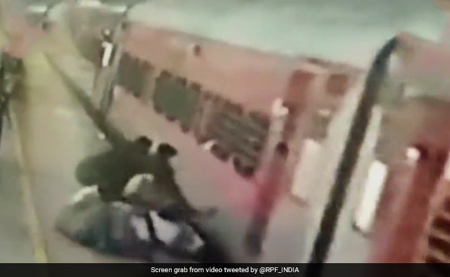 Watch: Hero Cops Save Man From Falling Under Train At Tamil Nadu Station