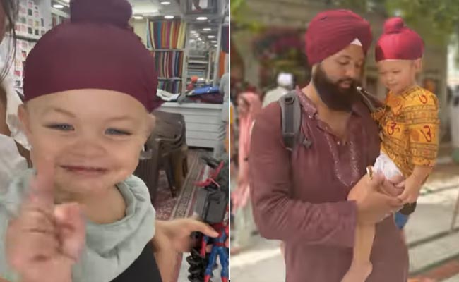Golden Temple पहुंचने से पहले अफ्रीकी बाप-बेटे ने बंधवाई पगड़ी, VIDEO देख खुश हो जाएगा दिल