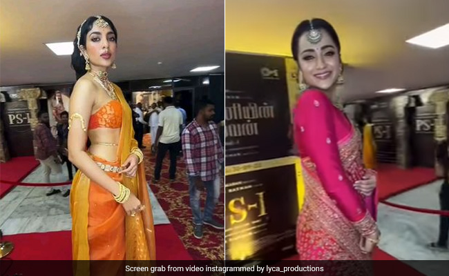 <i>Ponniyin Selvan</i> Grand Trailer Launch: Trisha, Sobhita Dhulipala's Red Carpet Glory