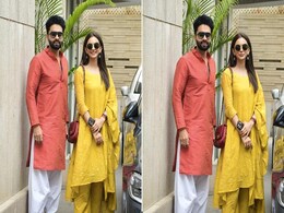 Rakul Preet Singh And Jackky Bhagnani Matching In Ethnic Brights Are The Treat To The Eyes Rakul Preet Singh And Jackky Bhagnani Matching In Ethnic Brights Are The Treat To The Eyes