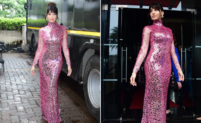 This Time In Pink, Nora Fatehi Is Her Jazziest Best In A Sequinned Gown
