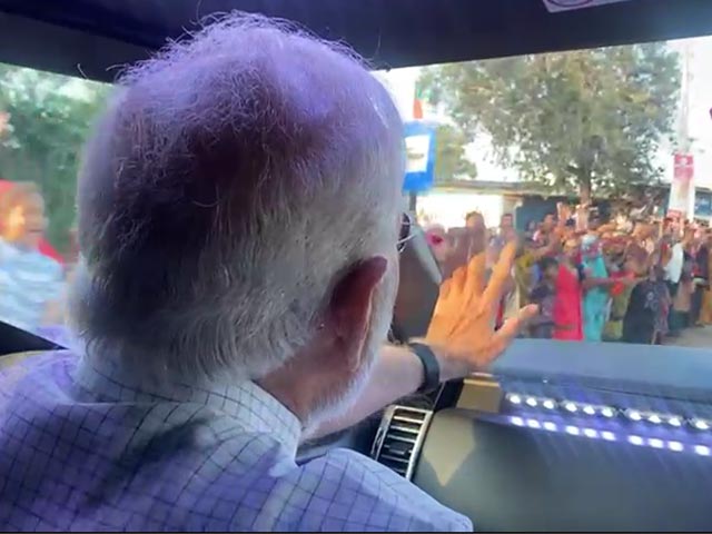 Watch: PM Modi Receives Warm Welcome From Locals In Ambaji