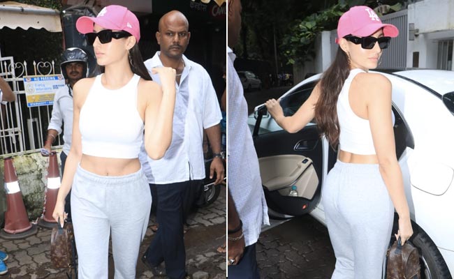 When You're Nora Fatehi, You Can Make Even Joggers And A Crop Top Look Fantastic