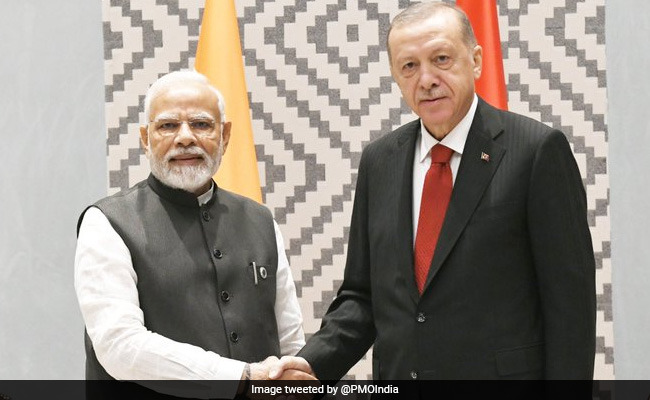 PM Modi Meets Turkish President On Sidelines Of Regional SCO Summit