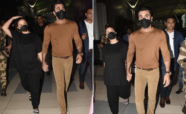 Alia Bhatt In Black And Ranbir Kapoor In Tan Are Taking Monochrome Couple Looks To The Next Level