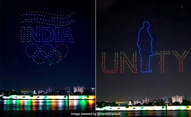 Spectacular Drone Show Lights Up Ahmedabad, PM Modi Shares Pics