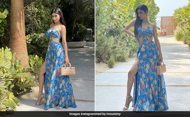 Mouni Roy On A Bright Sunny Day In Dubai Is Still The Coolest Flower Girl In A Cutout Maxi Dress