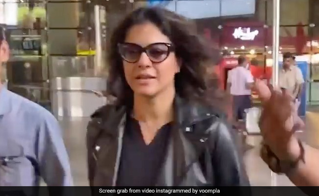 काजोल ने एयरपोर्ट के बाहर दिखाई अपनी पैदल वाली रफ्तार, देखकर फैंस बोले- 'चल छैया छैया'