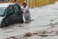 Video: On Getting SOS, Haryana Cop Pushes Car Out Of Deep Water Video: On Getting SOS, Haryana Cop Pushes Car Out Of Deep Water