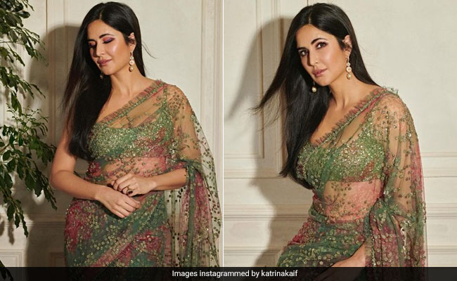 Katrina Kaif Exudes Elegant Vibes In A Sheer Floral Sabyasachi Saree